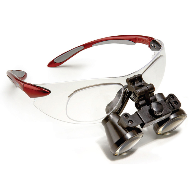 PeriOptix Mirage FLIP-UP - универсальные бинокулярные лупы на спортивной оправе, увеличение 2.3x/2.5x/3.0x/3.5x | PeriOptix (США)