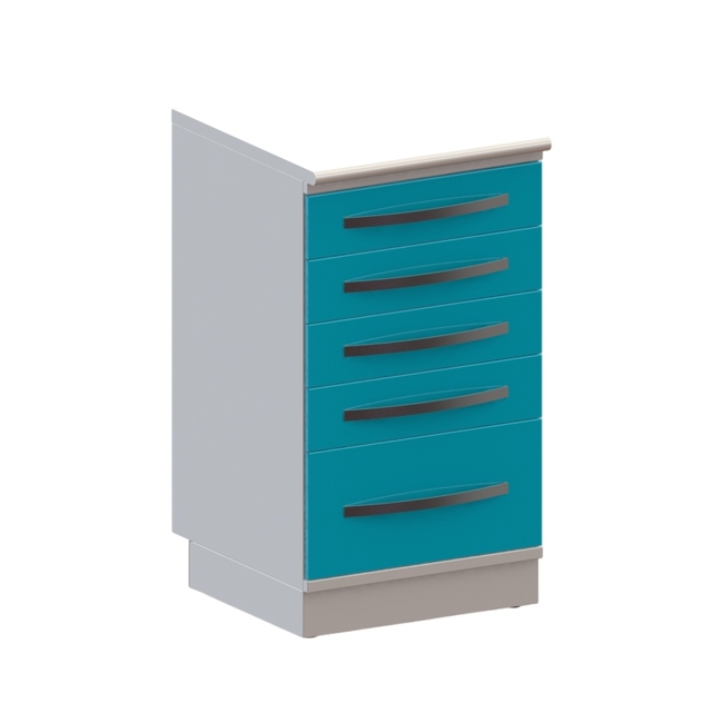 Т5 - тумба напольная на подиуме серия Люкс, 5 выдвижных ящиков | Виталия (Россия)