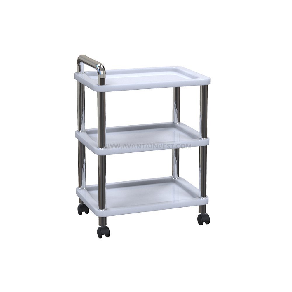 Стойка мобильная Т-09* с 3 пластиковыми полками, Аванта (Россия)