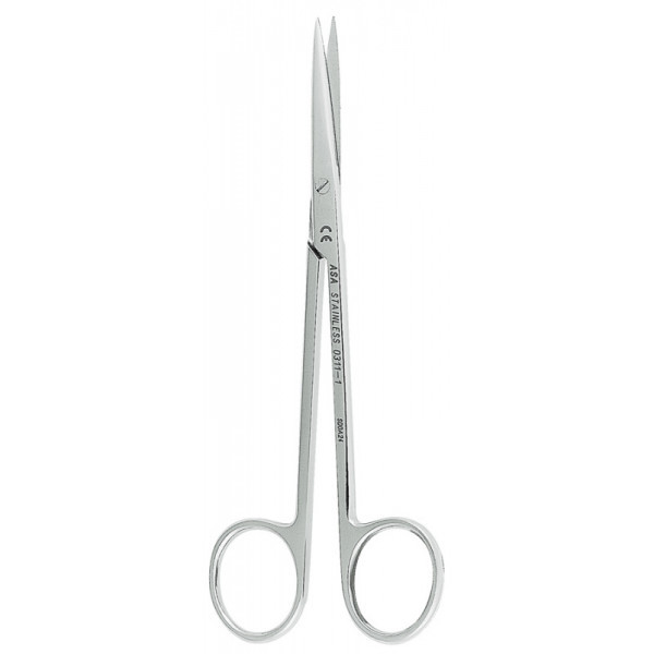 Ножницы для десны N1 прямые, зубчики на 1 лезвии, 14,5 см., Asa Dental (Италия)