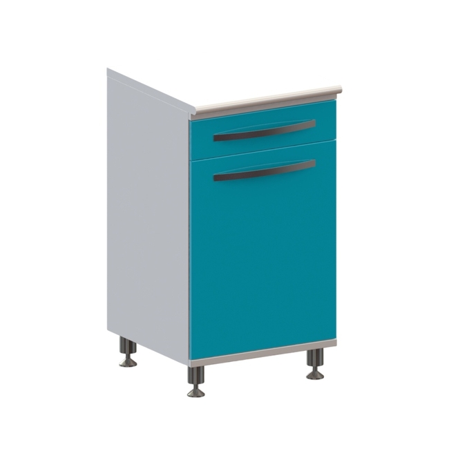 Т1 - тумба напольная на хромированных ножках серия Люкс, 1 выдвижной ящик | Виталия (Россия)