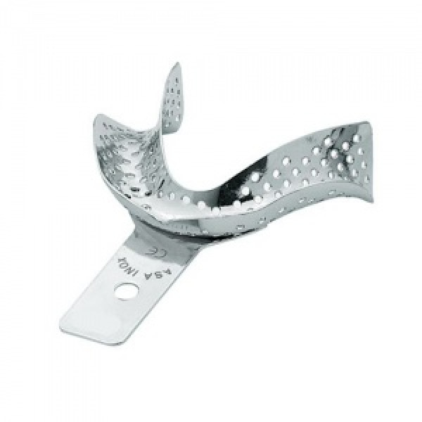 Ложка слепочная нижняя средняя (M) с перфорацией без бортиков для беззубых челюстей, Asa Dental (Италия)