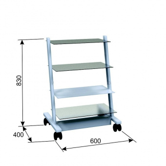 T-09 - стойка мобильная для дополнительного оборудования с 3 полками . Аванта (Россия)