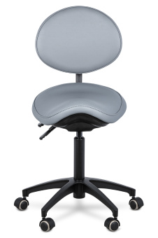 Стул-седло со спинкой Mercury Black, Серый