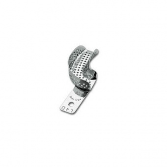 Ложка слепочная верхняя средняя (M) половина с перфорацией без бортиков (левый верх-правый низ)