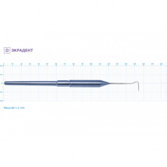 01-03 - зонд терапевтический изогнутый малый 01-03 - зонд терапевтический изогнутый малый, Экрадент (Россия)